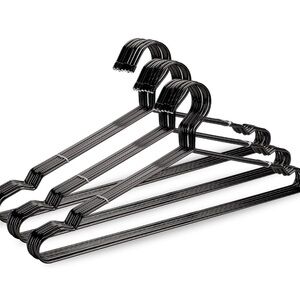 45 Black Metal Hangers